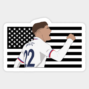 Christian Pulisic US Flag Sticker